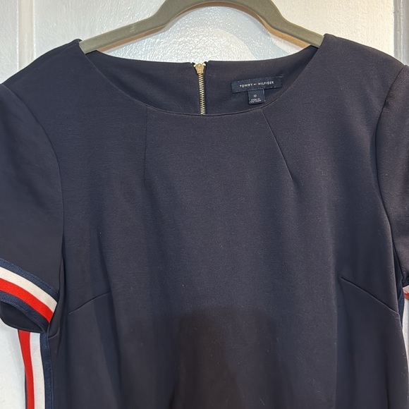 Tommy Hilfiger Striped Trim Dress Size 10 - Picture 3 of 4